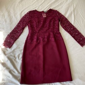 Neiman Marcus maroon dress